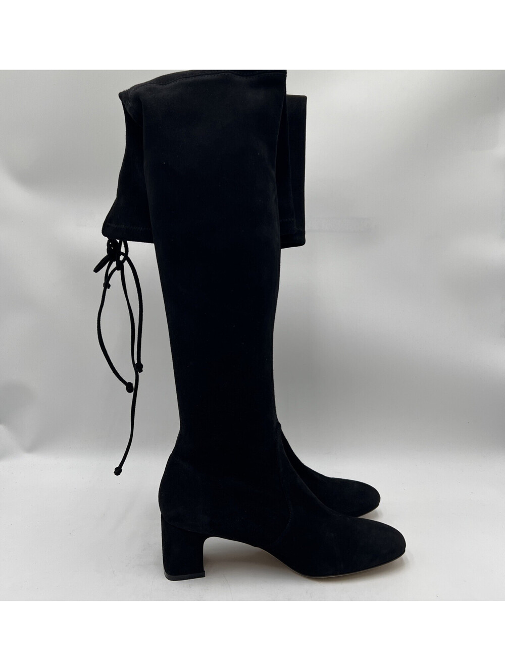 Women’s Stuart Weitzman Tieland Black Suede Stretch boots Size 7.5M